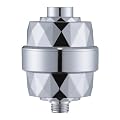 20-Stage Shower Head Filter - Perfect for Hard Water - This High-Performance Shower Water Filter Efficiently Eliminates Chlorine and Fluoride, Boasting a Sleek Polished Chrome Finish
