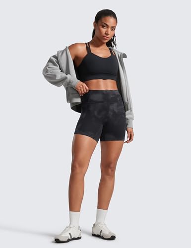Image of CRZ YOGA Secretsculpt Biker Shorts Pockets 5'' | Booty Scrunch Butt, Butterlift, Buttery Soft, Moderate Compression, Workout, Pilates, No Front Seam, High Waist, for Women