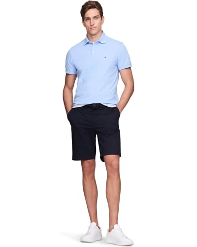 Image of Tommy Hilfiger Men's Short Sleeve Polo Shirts in Regular Fit With Stretch and Organic Pique Cotton