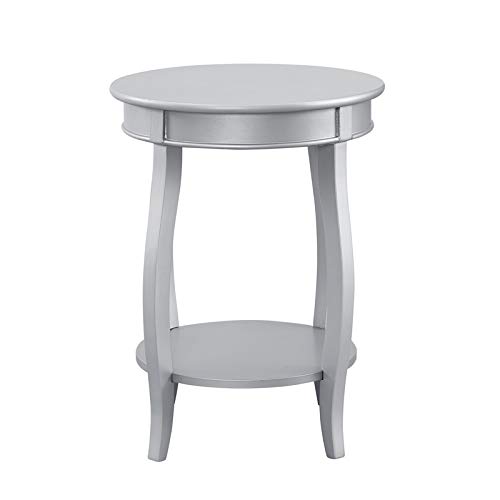 Powell Furniture Powell Round Shelf, Silver Table, #TOP5