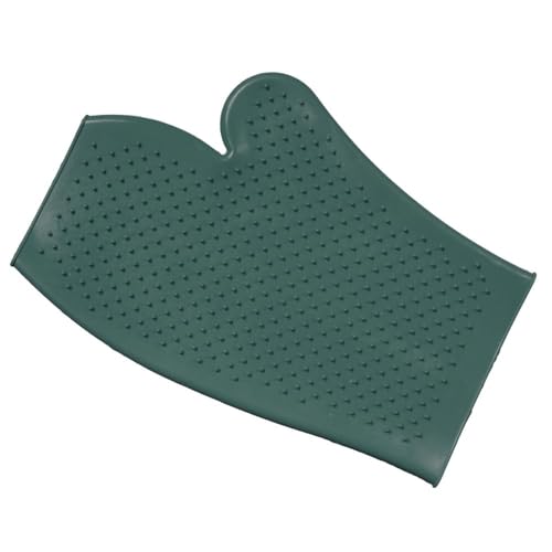 Tough1 Rubber Grooming Glove - Hunter Green