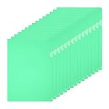 PATIKIL A4 Plastikordner 15er Pack Klare Ordner L Typ Projektmappen Dokumentenhüllen Schutzhüllen L Förmig Transparent Für Dokumente Büroordner 22x31cm Grün