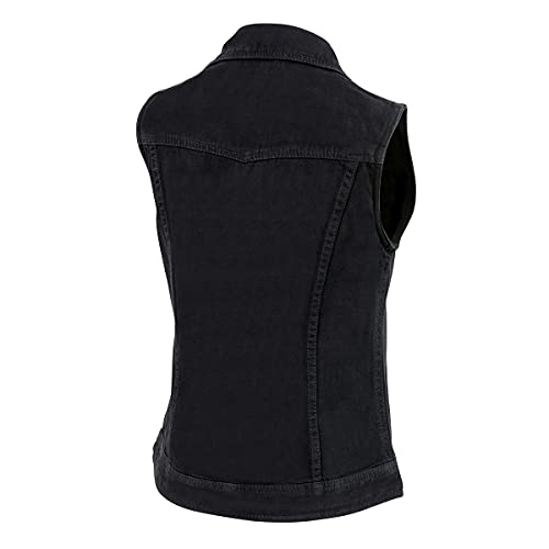 Milwaukee Performance Women's Studded Denim Vest With Front Zip (Medium, Black) #TOP5