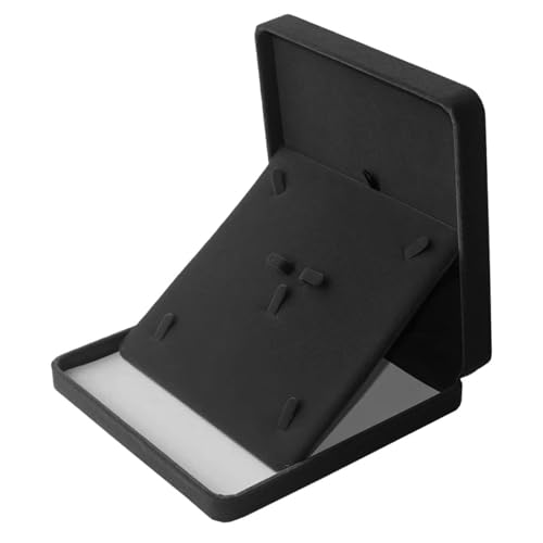 Amexo Conjunto Joyas Terciopelo, Set de Joyería Caja Almacenamiento Joyas Caja de Regalo Terciopelo para Mujeres Collar de Joyas Pendientes Anillo (Negro)
