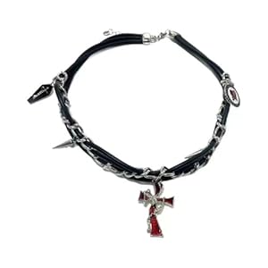 Willow Nails Skull Cross Necklace Hip Hop Sweet Cool Punk Necklace Neck Chain Clavicle Chain