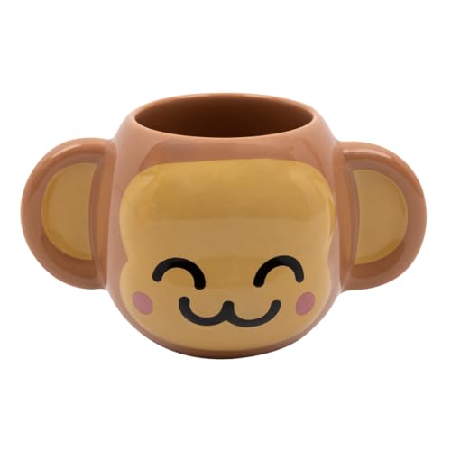 Mr. Wonderful - Tazza 3D - Scimmia - Tazza in ceramica a forma di scimmia - Capacità: 330 ml