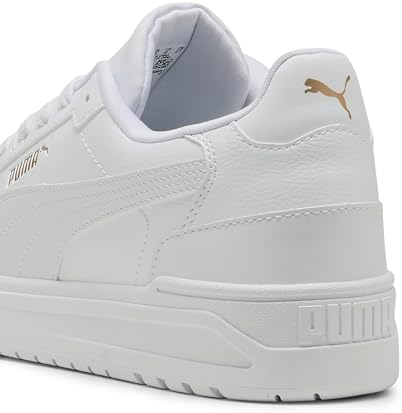 PUMA Unisex Yetişkin Shuffle Downtown Spor Ayakkabı PUMA White-PUMA White-Gold 42.5 - Görsel 2