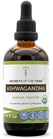 Ashwagandha USDA Organic | Alcohol Extract, High-Potency Herbal Drops, Reduces Stress, Promotes Relaxation | Made from 100% Certified Organic Ashwagandha (Withania Somnifera) Dried Root 4 oz Ashwagandha USDA Organic | Alcohol Extract, High-Potency Herbal Drops, Reduces Stress, Promotes Relaxation | Made from 100% Certified Organic Ashwagandha (Withania Somnifera) Dried Root 4 oz