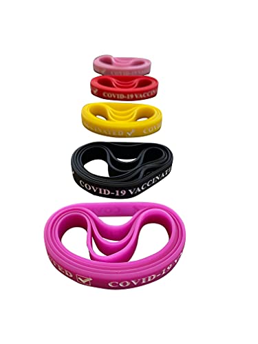 Pack of 20 silicone wristband bracelets for vaccination identific…
