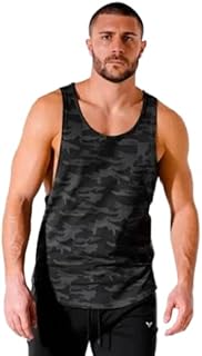 hot button Men's Camouflage Army Sports Gym Vest Modern Fit Innerwear Stringer Pack of 1-picture-48