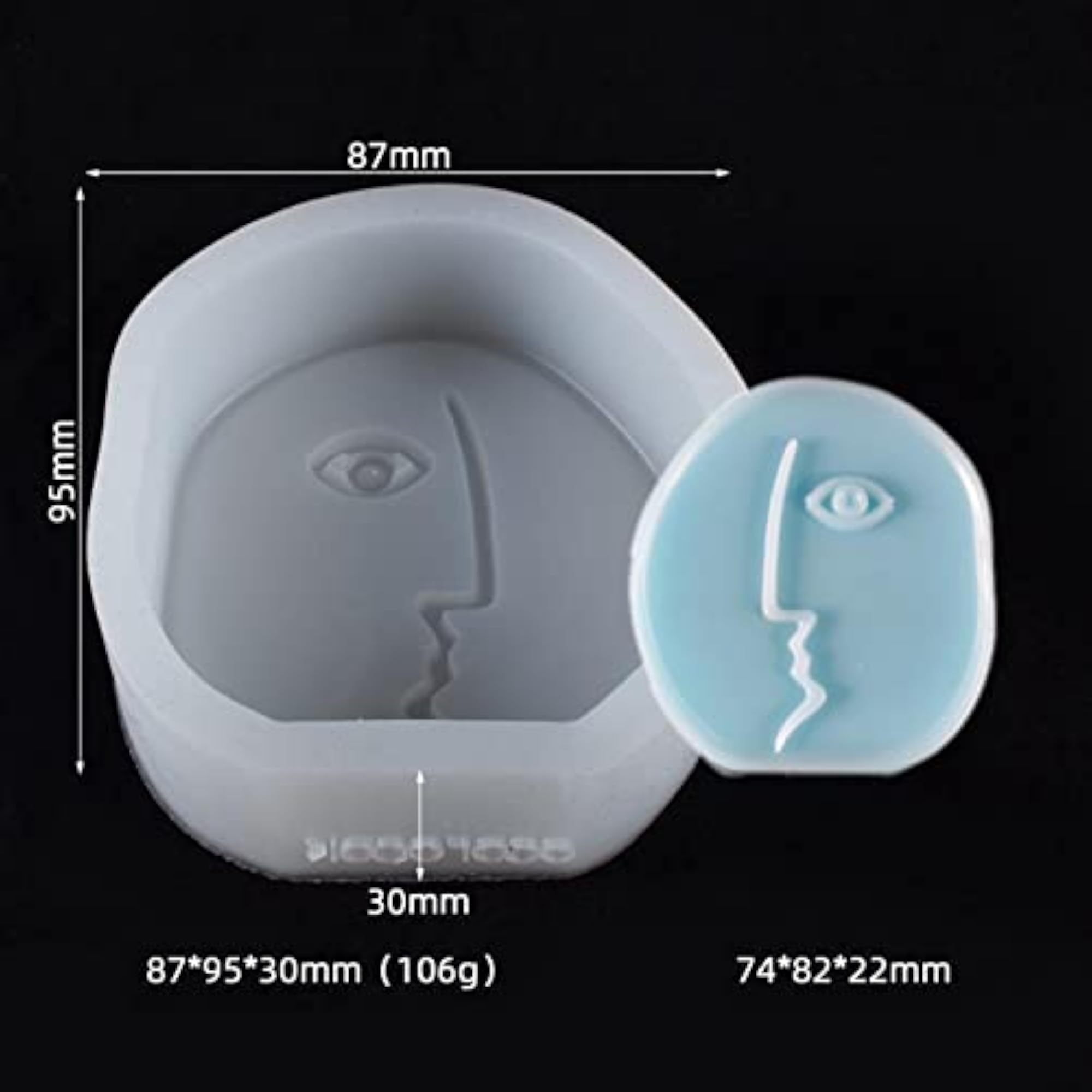 Abstract Face Silicone Mold for Candle Making