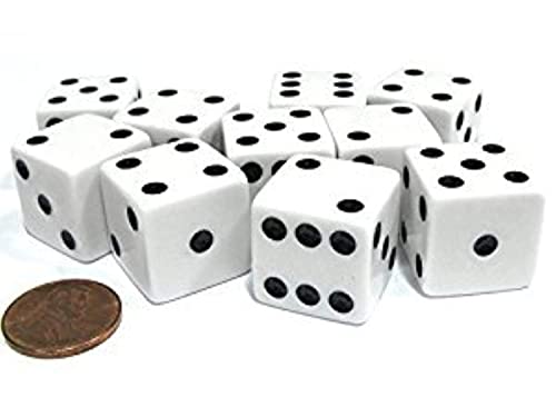 100 Pc White Dice (16Mm), Board Games, Parties, Educational Activities #TOP1