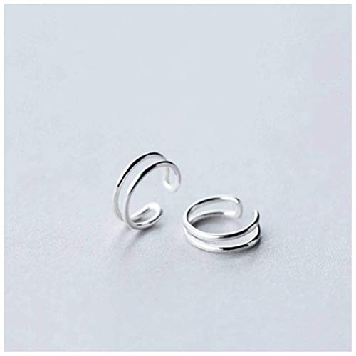 Clip d'oreille champignon blanc S925 pour look de bureau et soirée