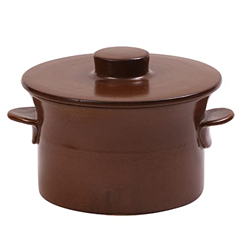 マルヨシ陶器 土鍋 カレー&シチューポット Brown M0007