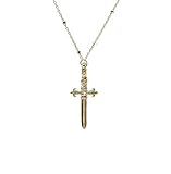 Detailed Dagger Gold Necklace