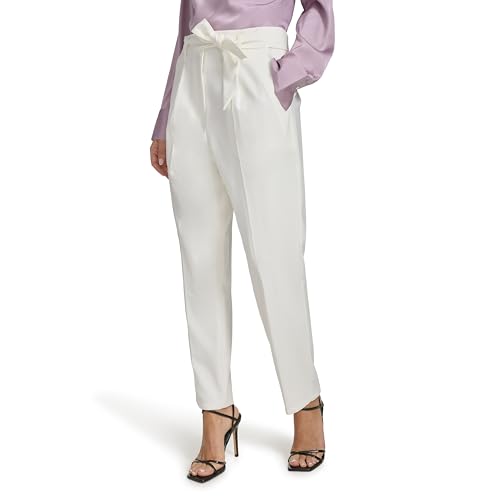 Calvin Klein Women's Straight Leg Belted Tie Waist Pant3