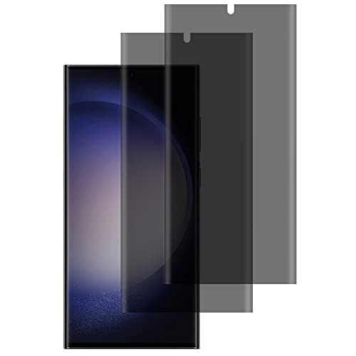 Lonkenn Privacidad Protector Pantalla Compatible con Samsung Galaxy S23 Ultra/Galaxy S22 Ultra [2 piezas], [Anti -Espía][Antiarañazos] Anti-espía TPU Película Protectora, Película de TPU Flexible Cover