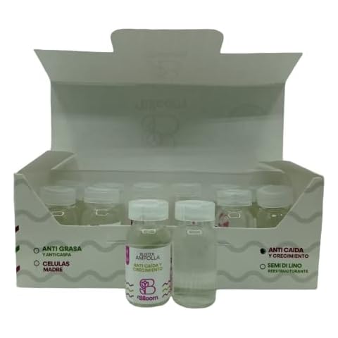 Bloom Hair Products - Energizing Ampoules 12 Units - nutritious - strengthens the hair strand - stimulating and toning action - moisturizes - paraben free - 12 ml Cover