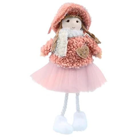 Plush Hat Angel Pendant - Net Yarn Plush Angel Pendant Christmas Decoration Christmas Tree Decoration Home Decor Christmas Tree Pendant Tree Decoration (B) Cover