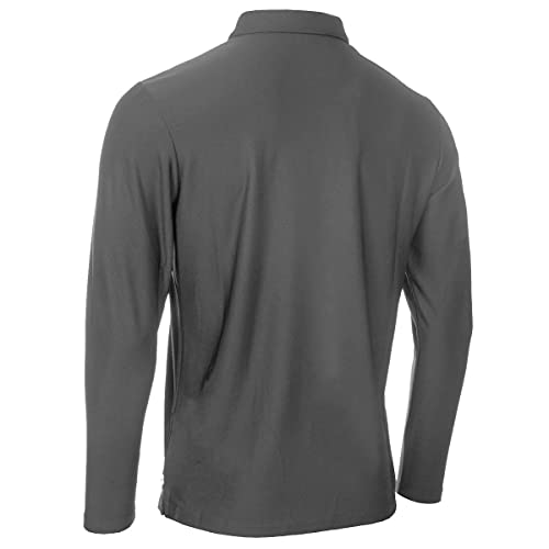 Calvin Klein Mens 2025 Long Sleeve Light Central Golf Polo Shirt