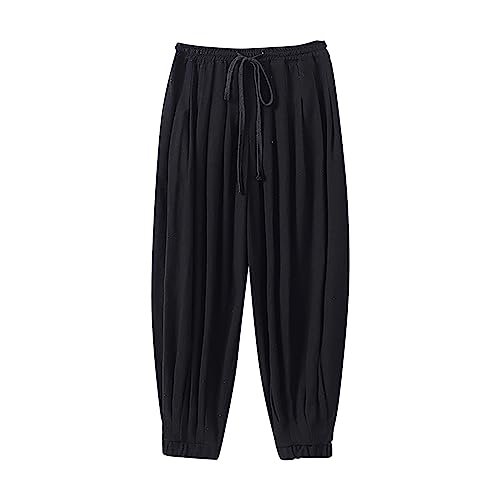 Bundfaltenhose Herren Leinen Hosen Fuer Herren Leinhosen Herren Linen Pants...