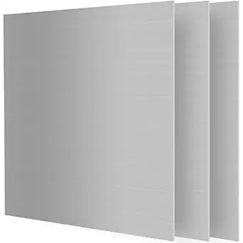 Aluminum Sheet, HAKZEON 3PCS Premium 6061 Aluminum Sheet Metal 12 x 12 x 0.063 Inch Thickness Rectangle Metal Plate Covered with Protective Film Heat Treatable Aluminum Sheets for Crafting