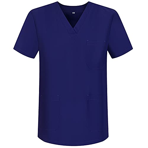 MISEMIYA - Casaca Unisex MÉDICO Enfermera Uniforme Limpieza Laboral ESTÉTICA Dentista Veterinaria Sanitario HOSTELERÍA - Ref.BZ-6801 - S, Morado 68
