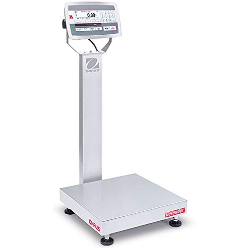 Ohaus Defender Bench Scales D52Xw25Wql7, 50 Lbs X 0.01 Lb, Digital Bench Scale, Stainless Steel Wash Down Floor Scale, Rechargeable Battery, Industrial Scale High Accuracy Luggage Scale For Shipping #TOP3