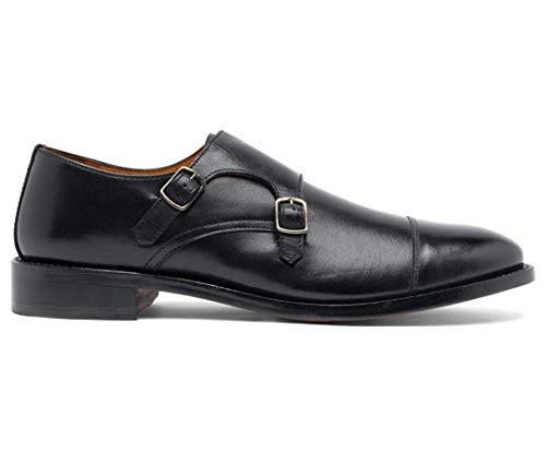 Anthony Veer Mens Roosevelt Ii Oxford Double Monk Strap Leather Shoe In Goodyear Welted Construction (11.5 D, Black) #TOP1