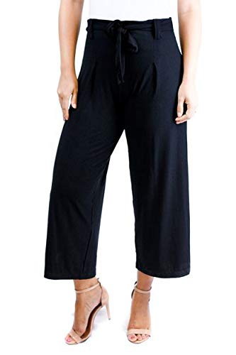 Calça pantacourt preta viscolycra Tamanho:GG;Cor:Preto