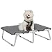 PawHut Hundeliege Outdoor klappbar, Erhöhtes Hundebett für kleine Hunde, Kühlendes Haustierliege mit Stahlrahmen, Haustierbett für Camping im Freien, 71 x 58 x 20 cm, Grau