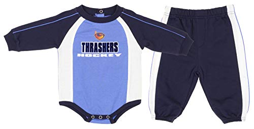 Outerstuff NHL Baby Atlanta Thrashers Team Logo Creeper Set, 3-6 Months