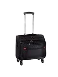 Nasher Miles Wall Street 4 Wheel Polyester 39 Liters Black Soft-Sided Laptop Roller Case - 824…