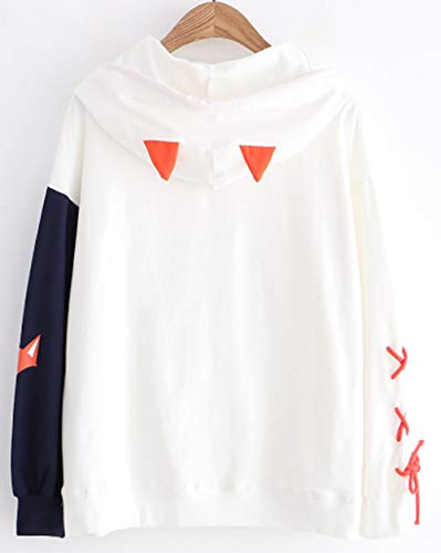 CRB Fashion Damen-Sweatshirt mit Kapuze, Anime, Cosplay, Cartoon, Kapuzenpullover, Pullover, Fox Navy, Einheitsgröße