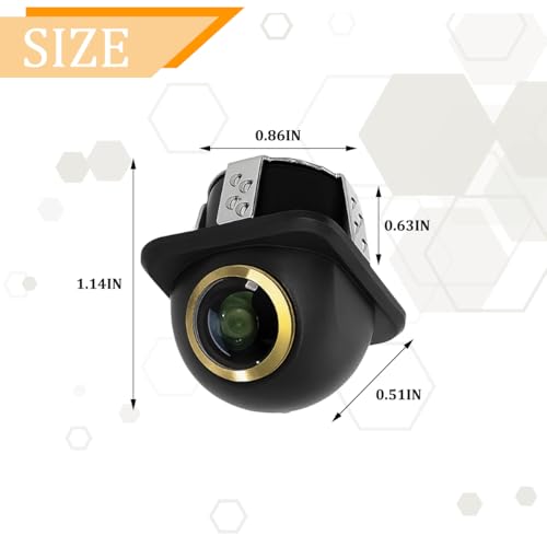 TNAIYH Car Backup Camera, AHD 1080P 170 Degree Wide View Angle Vehicle Reverse Parking Camera, Clear Night Vision Waterproof Rearview Back up Accessories for Truck SUV Sedan (Style2)
