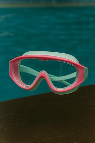 Image of VRT Kids /Men /Women Swimming Goggles Diving Goggles Anti Fog Silicone Waterproof Swimming Goggles (Pink & White)