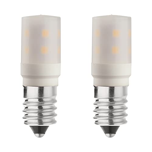 Noobibaba Glühbirne 15 Watt, Salzlampe Glühbirne LED E14 2W, 4000K Naturweiß 230VAC, 15 Watt Halogenlampen Ersatz Für Kühlschrank Beleuchtung Salzlampe Glühbirne 2 Stück