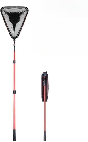 Nizzvlo 伸縮式 ランディングネット 折りたたみ式 コンパクト収納 タモ網 軽量 三角型 魚に優しいラバーネット 長さ調節 0.9m/1.8m/2.1m/2.5m/3m 淡水・海水対応 釣りネット 防波堤/磯/川/湖 ルアー/アジング/エギング用 ラ
