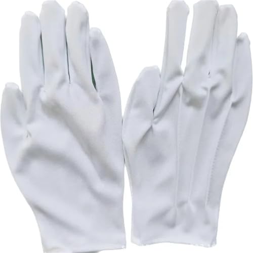 Guantes blancos de algodón transpirable para manos en lotes grandes de 50 pares