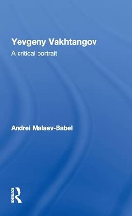 Yevgeny Vakhtangov: A Critical Portrait book cover