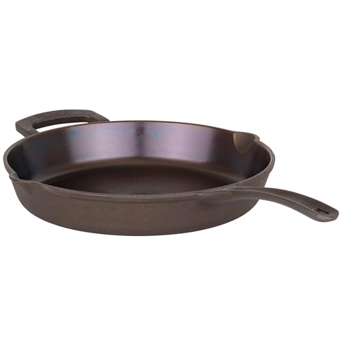 Viking Nonstick Frying Pan 12 Inch Bronze Cast Iron Induction Cookware Made without PFAS Even Heat Distribution Oven Safe to 500F
