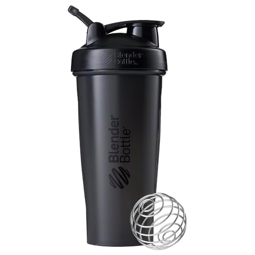 Garrafa de Coqueteleira Clássica BlenderBottle com Laço na Parte Superior, 590 ml, Preta