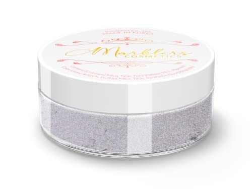 MARBLERS Fine Natural Mica Powder [Lavender Gray] 0.11oz (3g) | Highly Pigmented | Non-Toxic, Vegan, Cruelty-Free | Eyeshadow, Body Butter, Nail Polish, Nail Art | Party, Body, Face Makeup