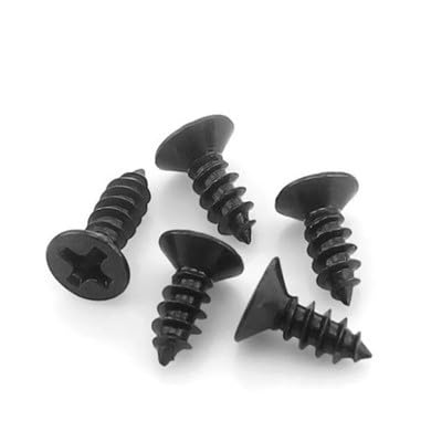 Generic 1000pcs/lot M1.2 M1.7 Head Diameter 2.5/2.8mm Countersunk/Flat Head self Tapping Screw Nickel Plated or Black zinc KA - (Color: Nickel Plated, Thread Diameter: M1.2, Length: 4mm)
