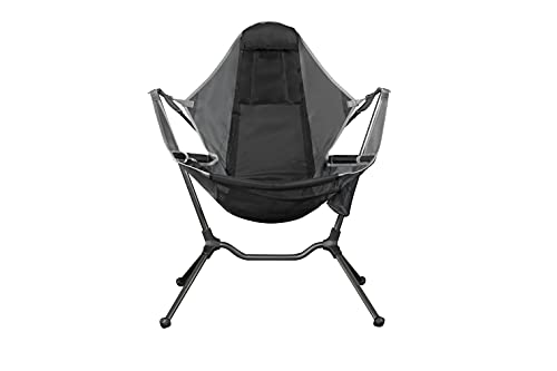 NEMO Stargaze Aluminum Recliner Luxury Camping Chair for Beach, with Arm Rest, Foot Rest, Adjustable Lumbar, Graphite/Smoke