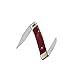 Double Blade Folding Pocket Knife - Red