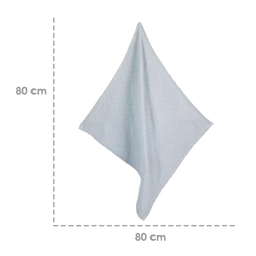 Roba Coperta Per Neonati E Bambini Lil Planet - Effetto Maglia - Cotone Biologico - Certificato Gots - 80 X 80 Cm - Idrorepellente - Traspirante E Lavabile - Per Lettino, Culla E Carrozzina - Azzurro - 5