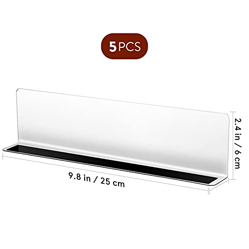 Baluue Plastic Shelf Divider, Shelf Dividers Closet, 5Pcs L- Shaped Commodity Magnetic Organization Baffle For Supermarket Retail Store #TOP4