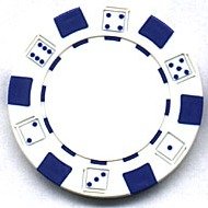 Tmg Classic Striped Dice 11.5Gm Poker Chip Sample Set - 10 New Chips! #TOP1