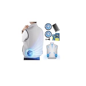 Vivisan 空調作業服 ファン付きベスト ファンバッテリーセット 35800mAh大容量 2,790円送料無料！